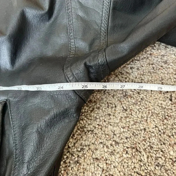 Vintage Leather‎ Jacket Mens Distressed Biker Outdoor Workwear Barn Chore Coat M - Picture 6 of 14